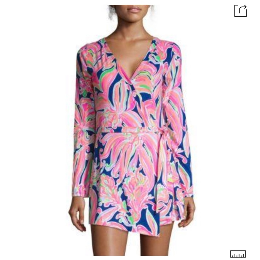 Lilly Pulitzer Tiki Wrap Romper XS